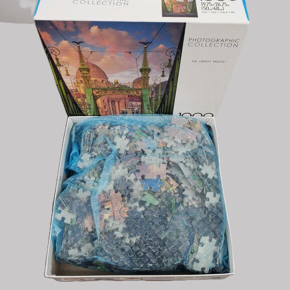 Buffalo Photographic Collection The Liberty Bridge 1000 Piece Puzzle Pre-Owned - Picture 2 of 7